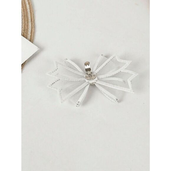 ✨ 2pcs White Bowknot Rhinestone Shoe Jewelry Clips Decor Accessories NEW - Picture 8 of 15